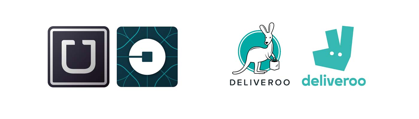 Deliveroo logo圖片,Uber logo圖片