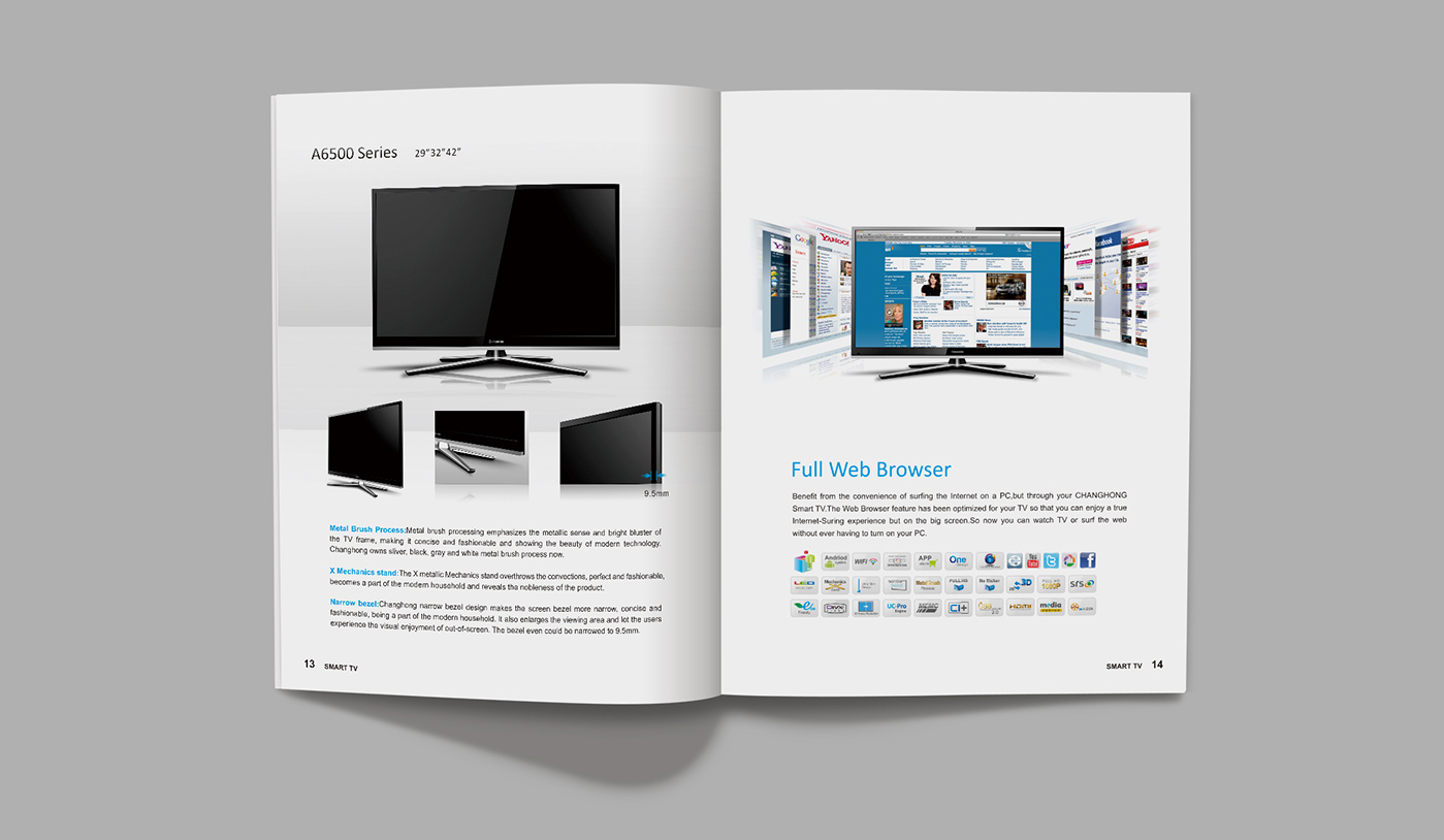 長虹電視海外宣傳畫冊設(shè)計(jì)